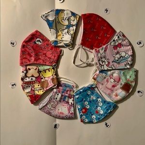 8 kids face mask Polypropy water proved